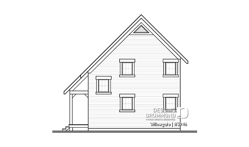 Élévation arrière - Willowgate