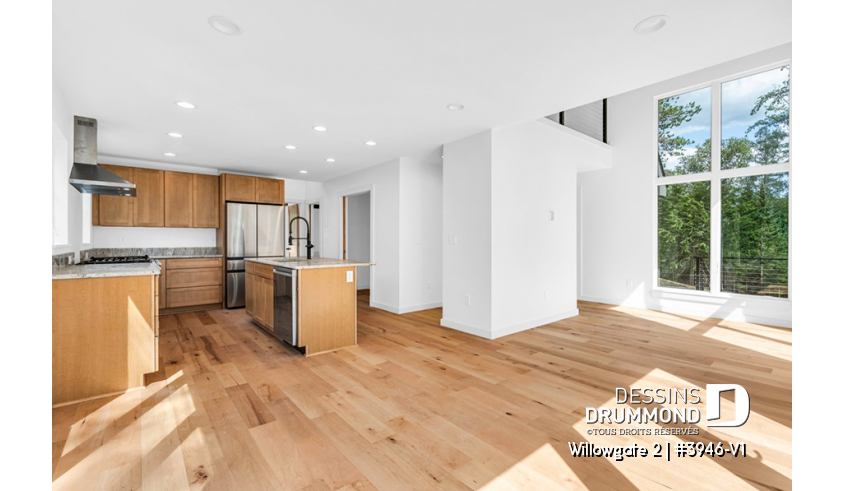 Photo Cuisine du plan de maison unifamiliale 3946-V1 Photo Cuisine - Willowgate 2