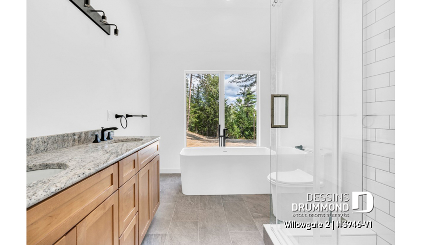 Photo Salle de bain du plan de maison unifamiliale 3946-V1 Photo Salle de bain - Willowgate 2