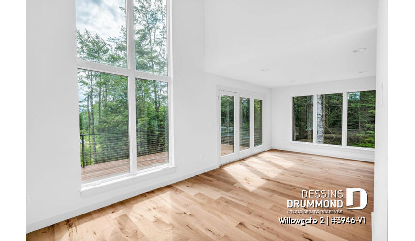 Photo Salon du plan de maison unifamiliale 3946-V1 Photo Salon - Willowgate 2