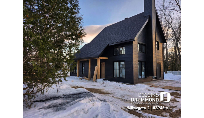 Photo Vue avant du plan de maison unifamiliale 3946-V1 Photo Vue avant - Willowgate 2