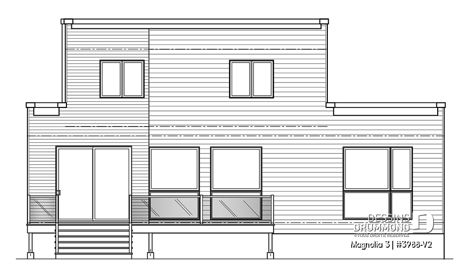 Élévation arrière - Magnolia 3
