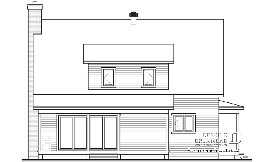 Élévation arrière - Beauséjour 3