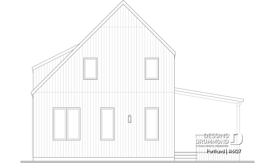 Élévation arrière - Portland