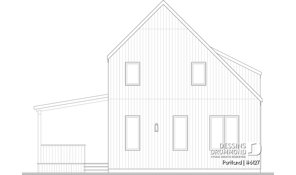 Élévation arrière - Portland