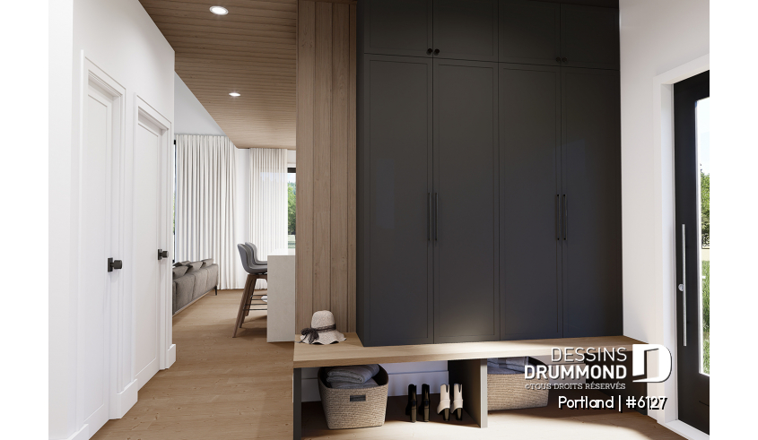 Photo Entrée ou vestibule du plan de maison unifamiliale 6127 Photo Entrée ou vestibule - Portland