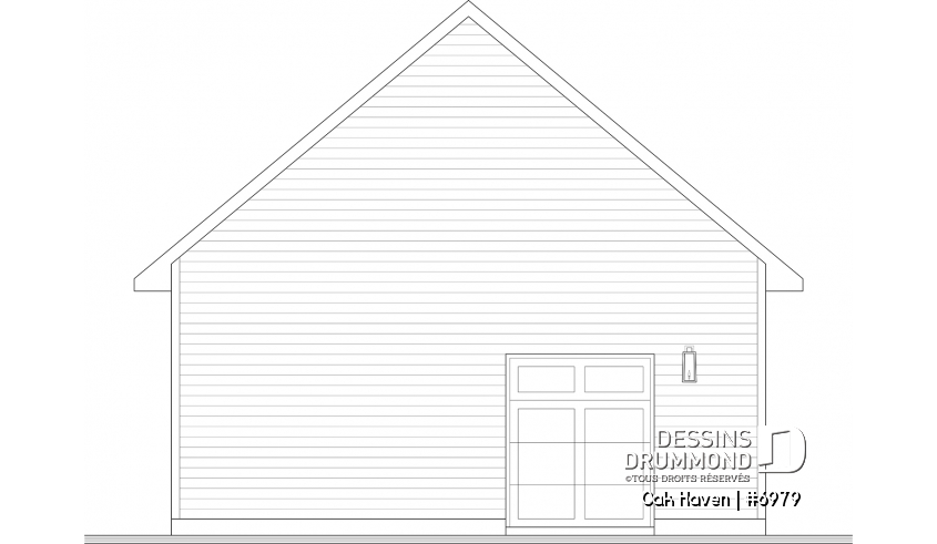 Élévation arrière - Oak Haven