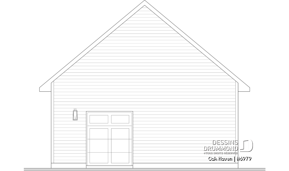 Élévation arrière - Oak Haven
