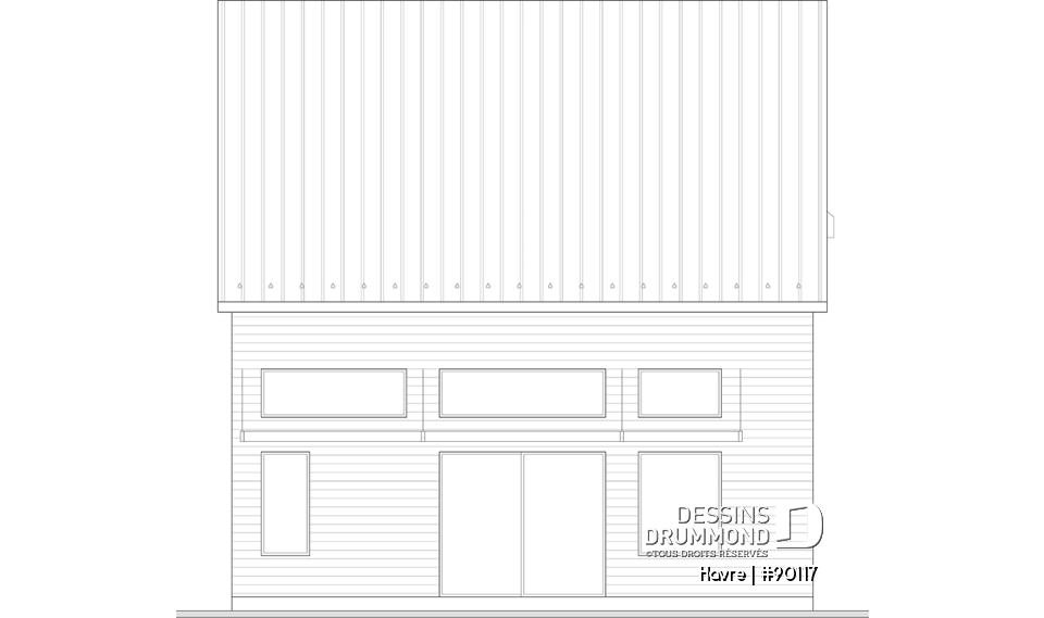 Élévation arrière - Havre