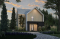 Vue avant - MODÈLE DE BASE - Plan de maison Scandinave éco-responsable, suite des maîtres sur mezzanine, vestiaire et garde-manger - Havre