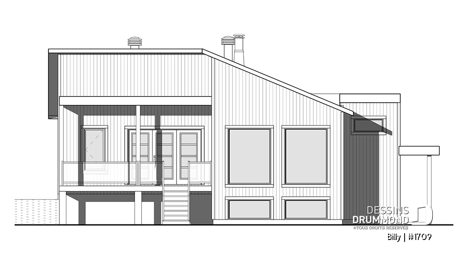 Élévation arrière - Billy