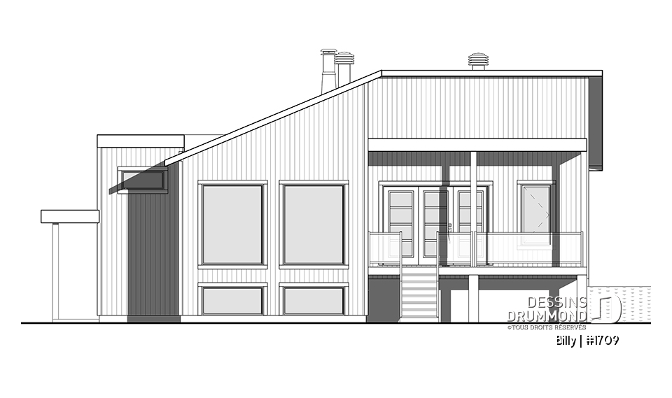 Élévation arrière - Billy