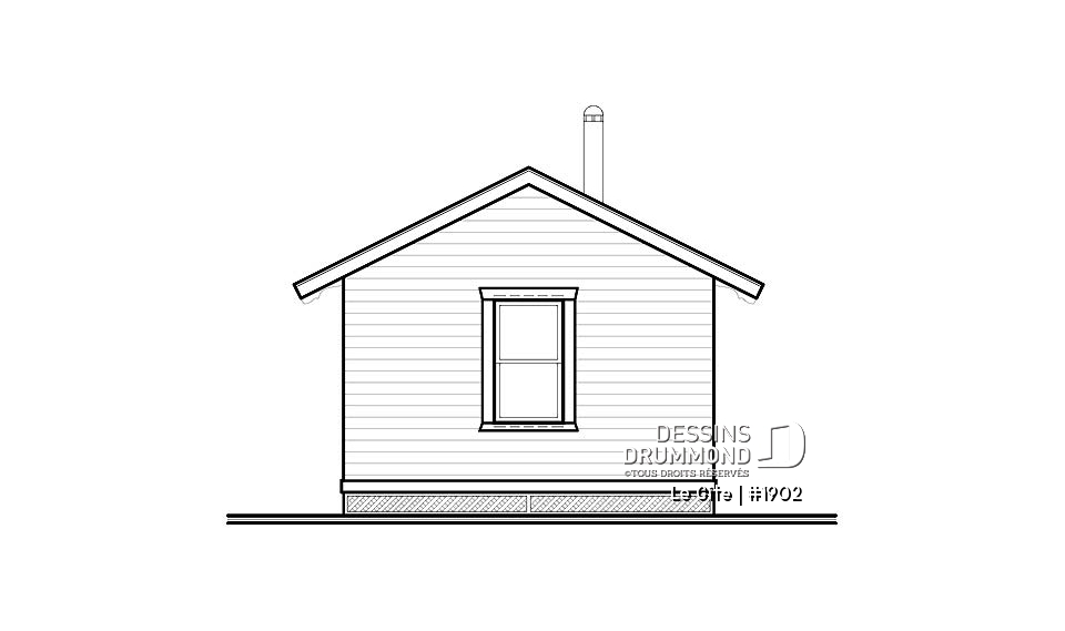 Élévation arrière - Le Gîte