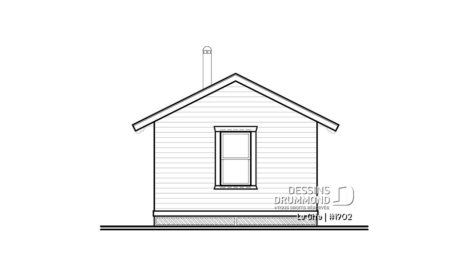 Élévation arrière - Le Gîte