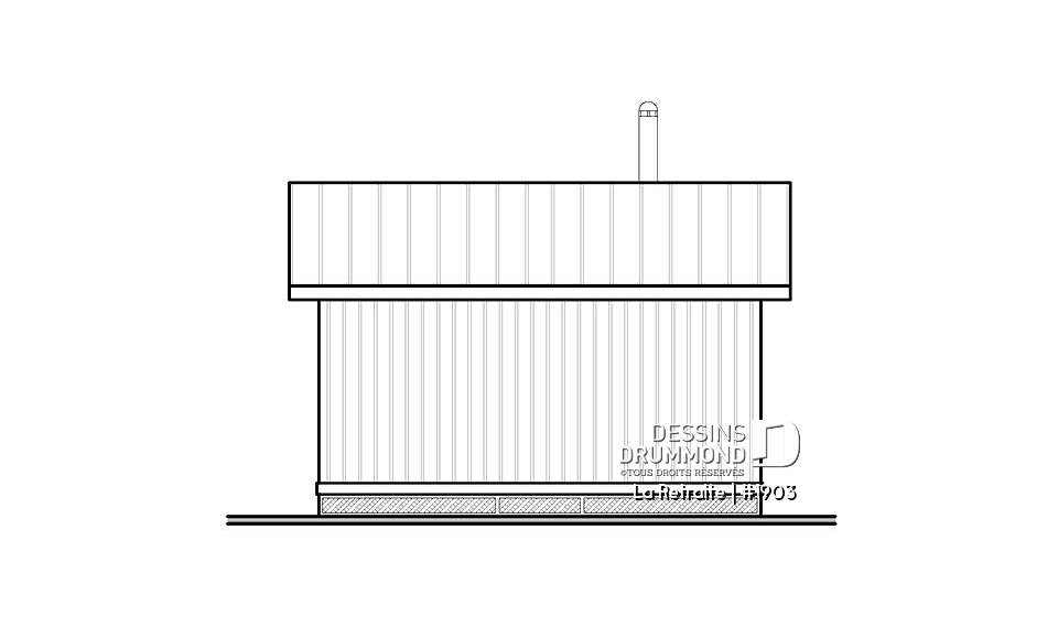 Élévation arrière - La Retraite
