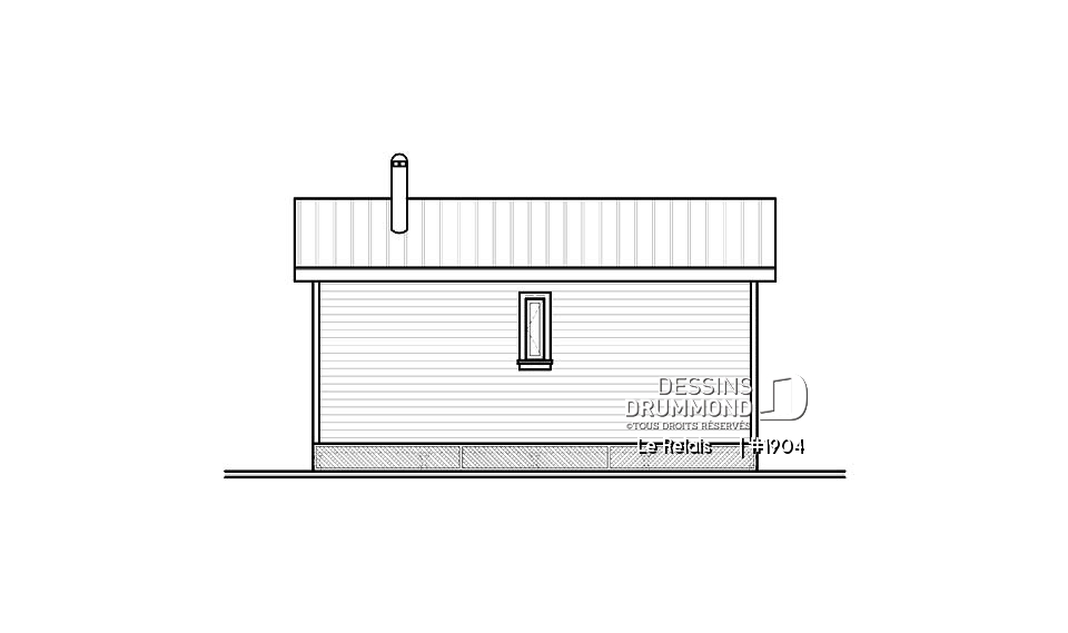 Élévation arrière - Le Relais    