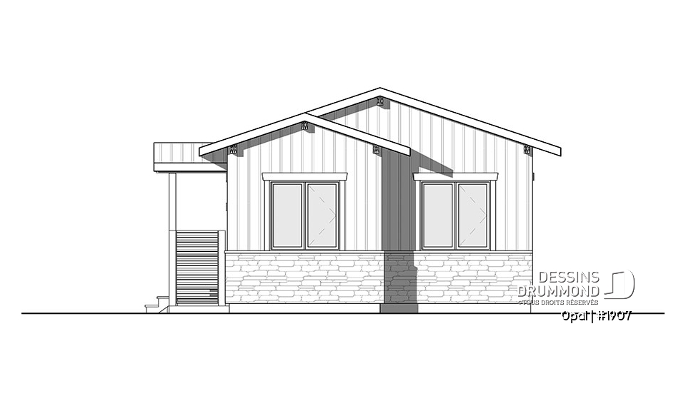 Élévation arrière - Opal