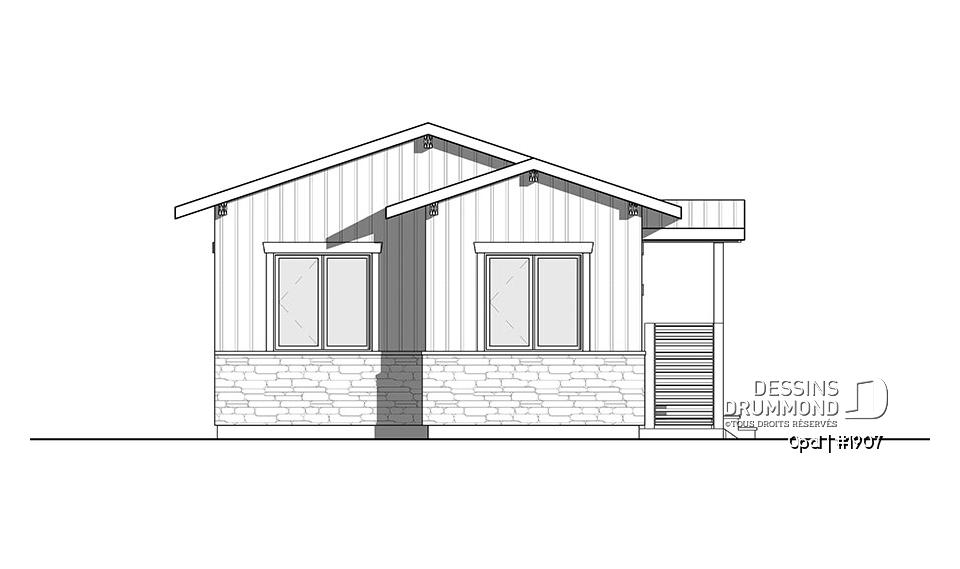 Élévation arrière - Opal