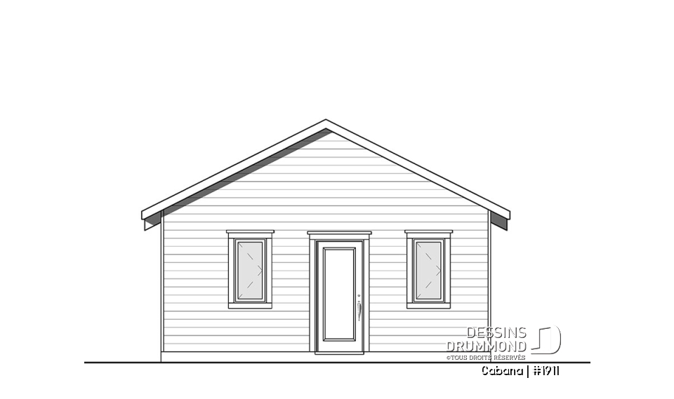 Élévation arrière - Cabana