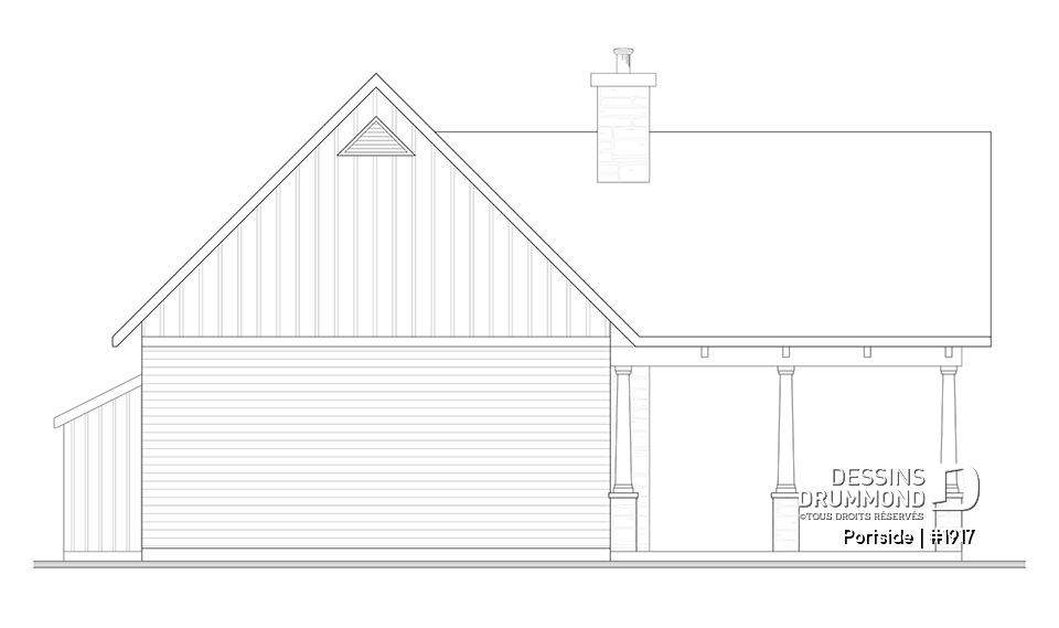 Élévation arrière - Portside