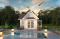 Vue avant - MODÈLE DE BASE - Modèle de pavillon de jardin, cuisine intérieure, salle de d'eau, rangement intérieur et douche extérieure - Hacienda