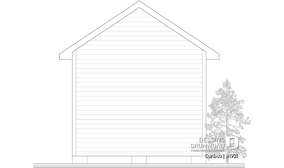 Élévation arrière - Caribou