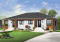 Vue avant - MODÈLE DE BASE - Plan de maison jumelée moderne, plain-pied, 2 chambres, option garde-manger et 2 garde-robes chambre parents - Ambrose 4