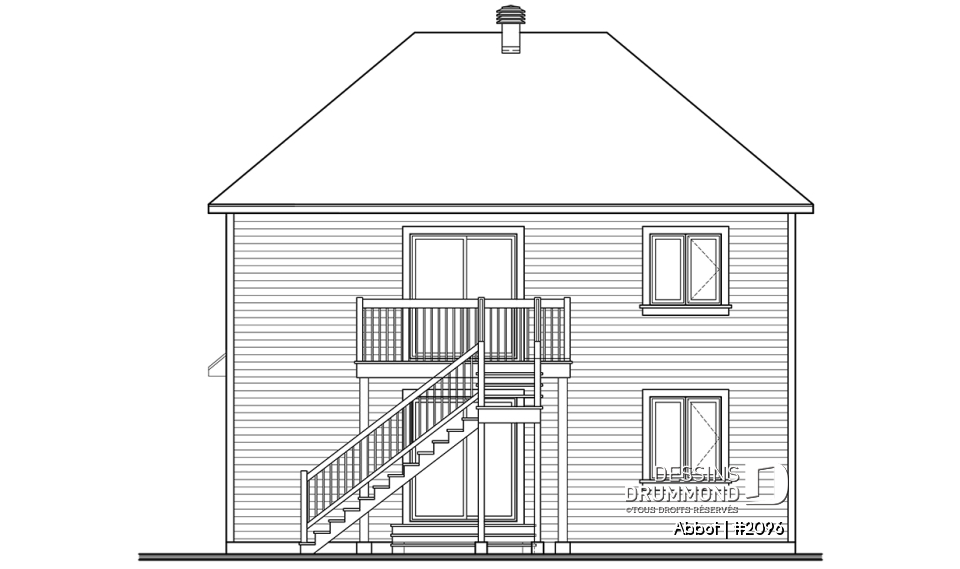 Élévation arrière - Abbot