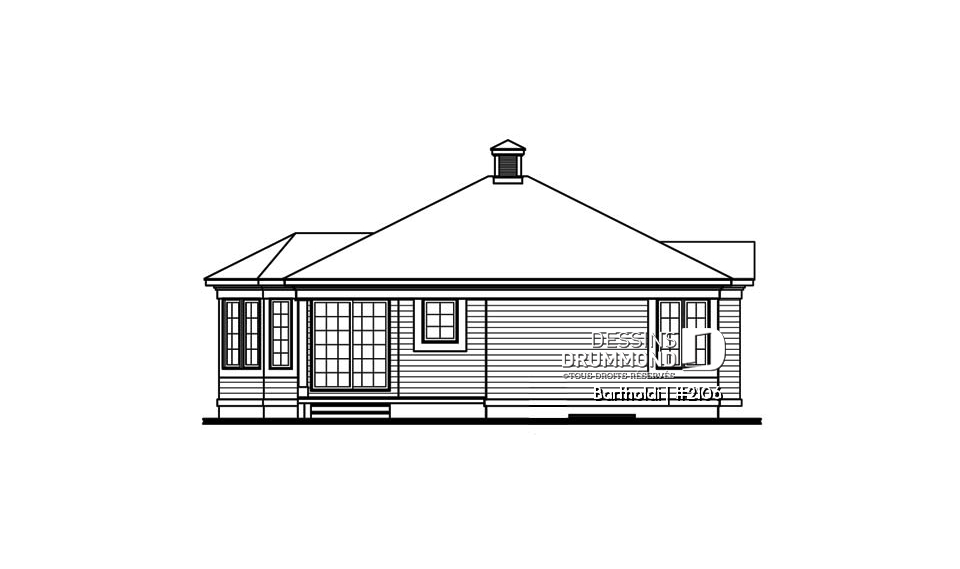 Élévation arrière - Bartholdi