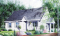 Vue avant - MODÈLE DE BASE - Plan de maison 3 chambres, plain-pied chapêtre, salle de lavage au rdc., grande cuisine - Beaulieu