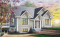 Vue avant - MODÈLE DE BASE - Plan de plain-pied champêtre 1 à 3 chambres (2 au s-sol), 2 séjours, foyer, vestibule, accès privé au s-sol - Le Cape