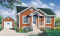 Vue avant - MODÈLE DE BASE - Plan de plain-pied abordable, 2 chambres, cuisine avec comptoir-lunch, galerie avant - Arthur