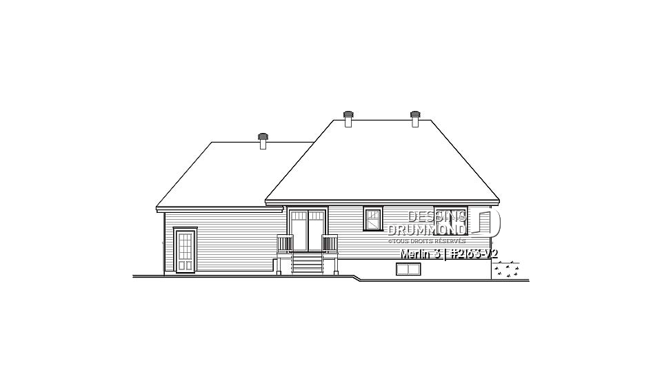 Élévation arrière - Merlin 3