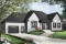 Version couleur no. 5 - Vue avant - Plan de maison bungalow style champêtre rustique craftsman, 2 chambres, espace bureau, garage - Merlin 3