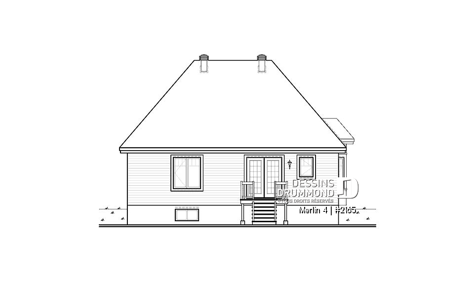 Élévation arrière - Merlin 4