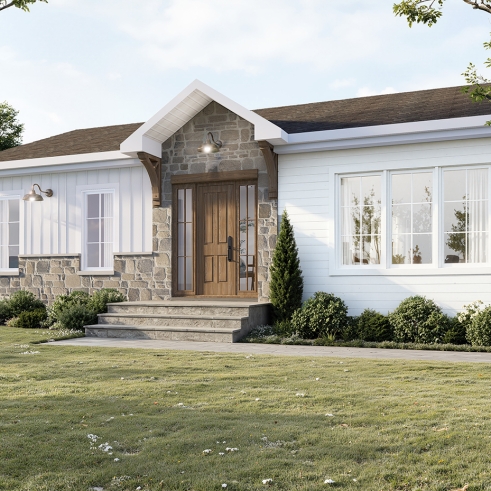 Élévation arrière - Brière