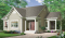 Vue avant - MODÈLE DE BASE - Plan de maison avec une seule chambre, walk-in, buanderie, grande salle de bain, vestibule, vide sanitaire - Provence