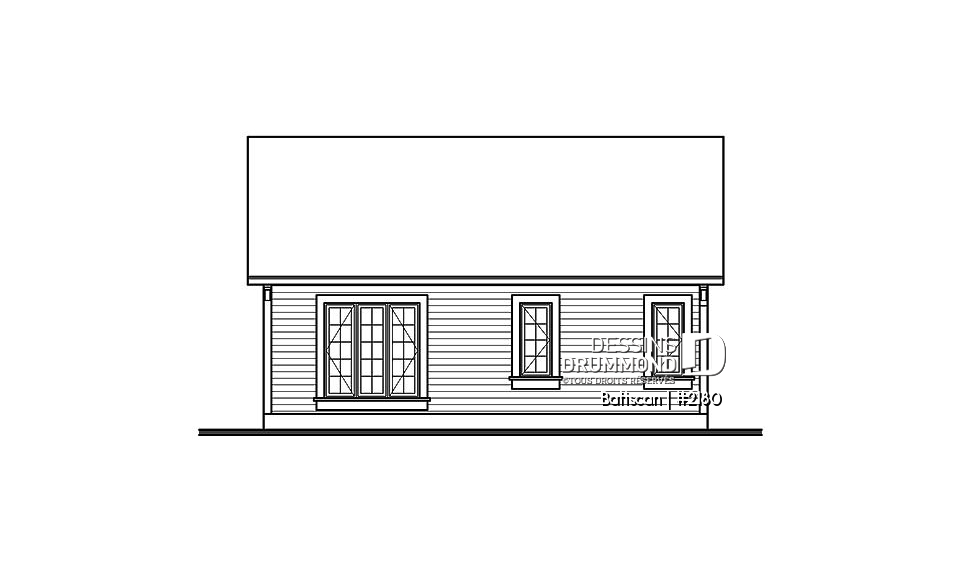 Élévation arrière - Batiscan