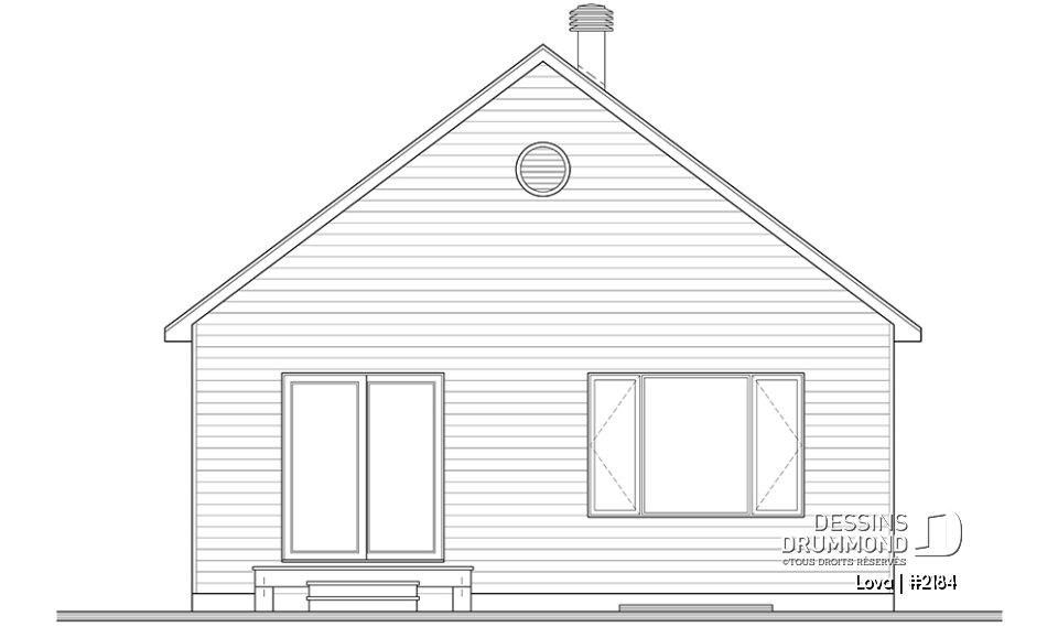 Élévation arrière - Lova