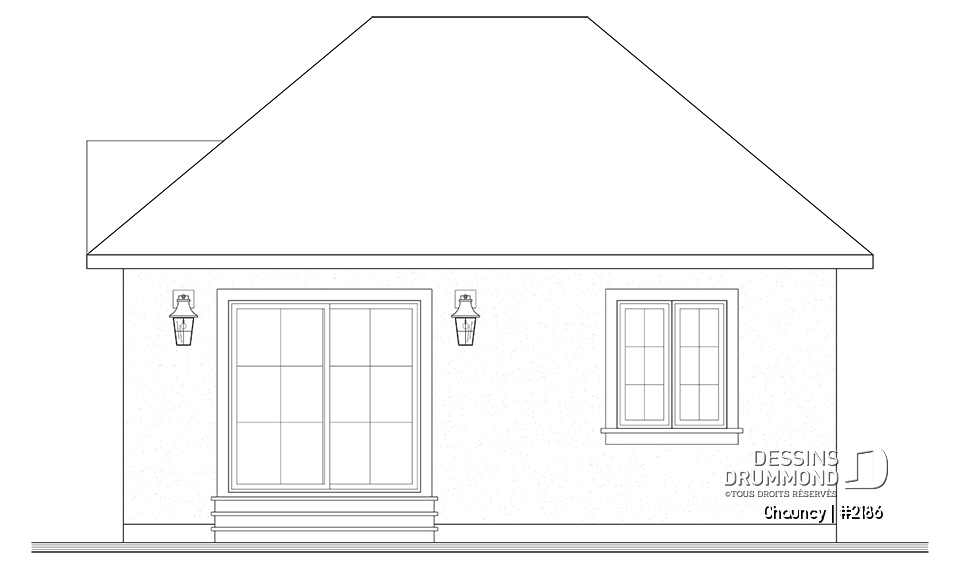 Élévation arrière - Chauncy