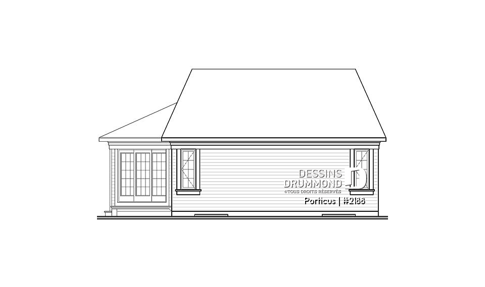 Élévation arrière - Porticus