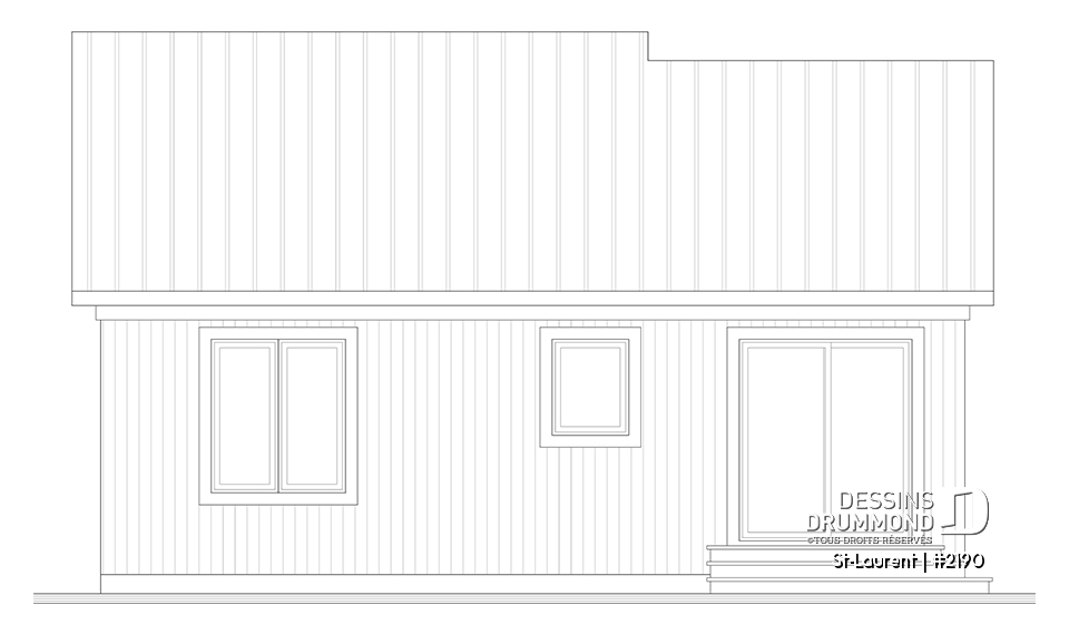 Élévation arrière - St-Laurent