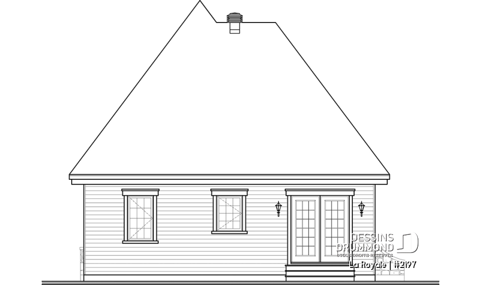 Élévation arrière - La Royale