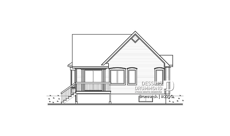 Élévation arrière - Brunswick