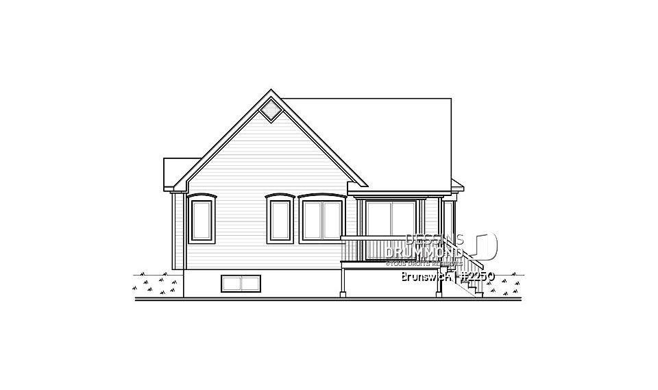 Élévation arrière - Brunswick