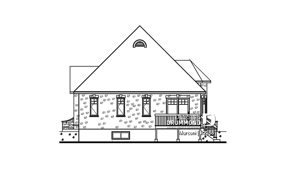 Élévation arrière - Marconi