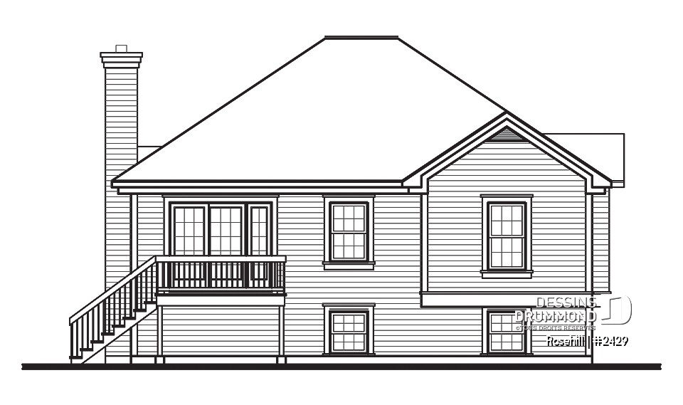 Élévation arrière - Rosehill