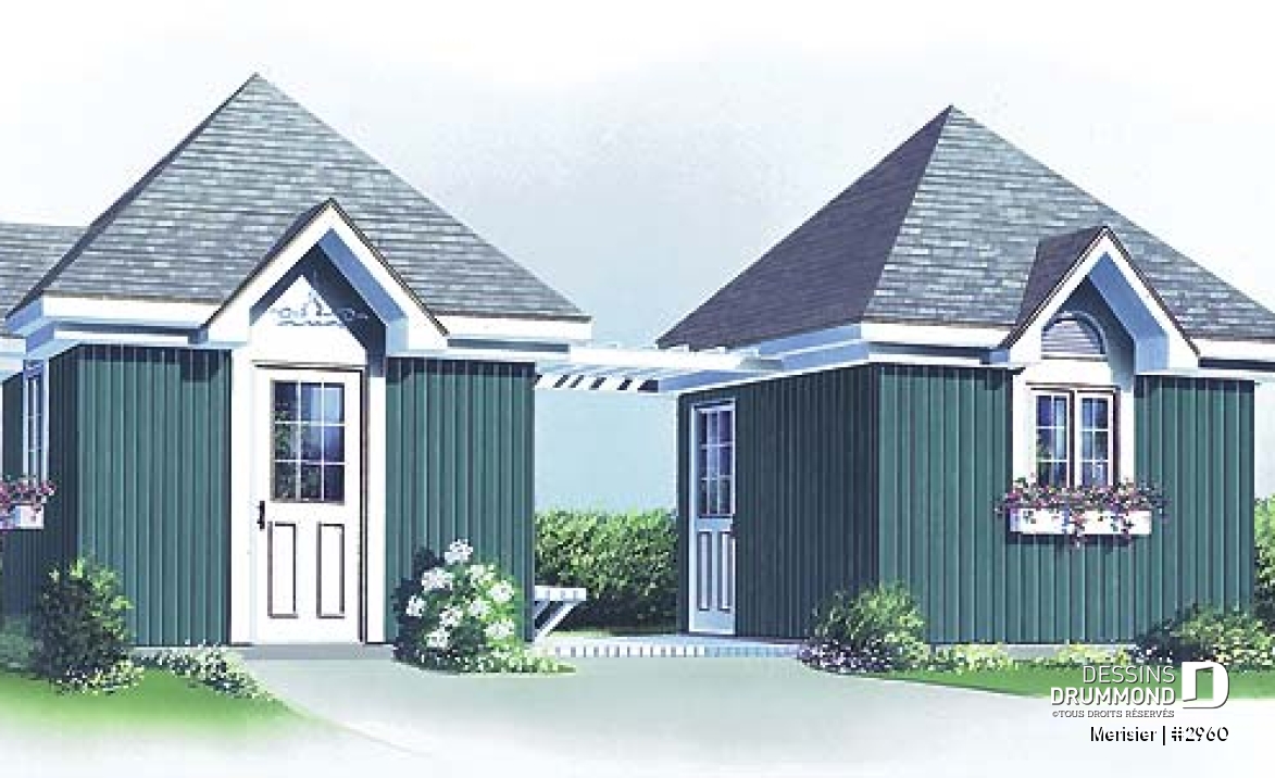 Vue avant - MODÈLE DE BASE - Plan de remise double pour maximiser le rangement - Merisier