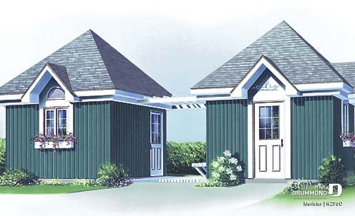 Vue avant - MODÈLE DE BASE - Plan de remise double pour maximiser le rangement - Merisier