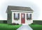 Vue avant - MODÈLE DE BASE - Plan de petite remise fonctionnelle à coût économique et construction simple! - Gaboureau 2
